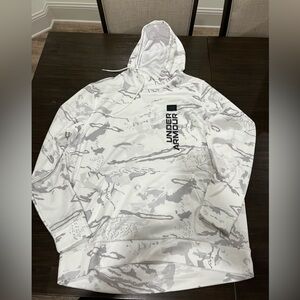 Under Armour Men’s White & Grey Camo Hoodie size XL
